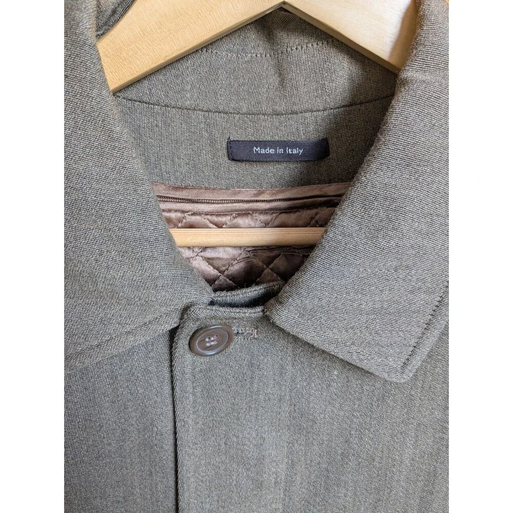 DUNHILL Virgin Wool Overcoat Coat ITALIAN 52 US42  XL Removable Quilted Lining